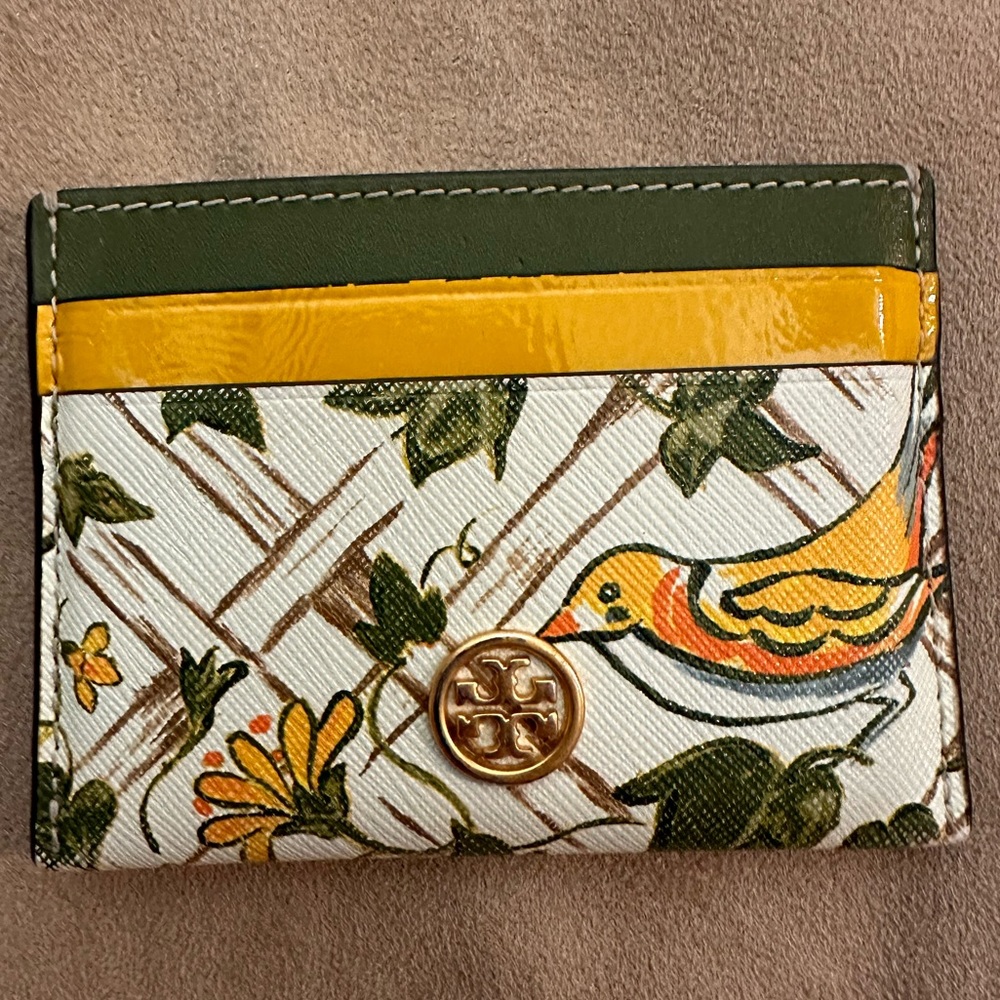 Tory Burch Robinson Print Coated Leather Card Case